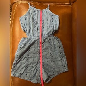 Two abercrombie kids blue romper bundle